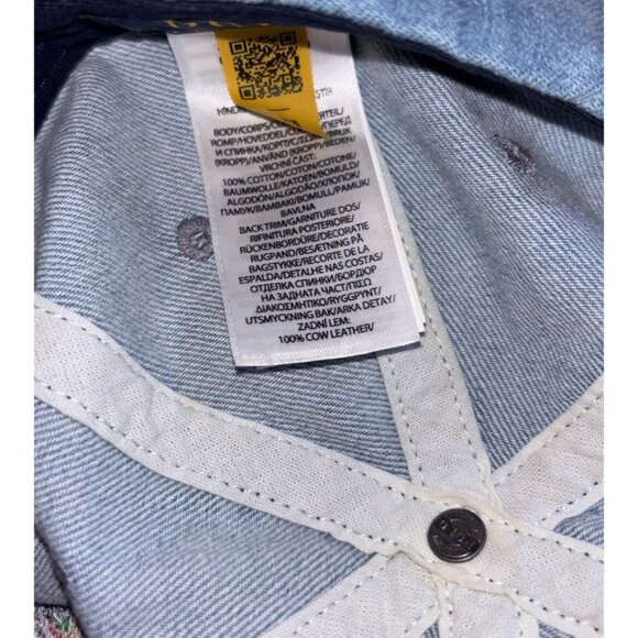 Polo Ralph Lauren Light Wash Blue Denim Polo Bear Preppy Bear Baseball Cap Hat - Picture 7 of 7